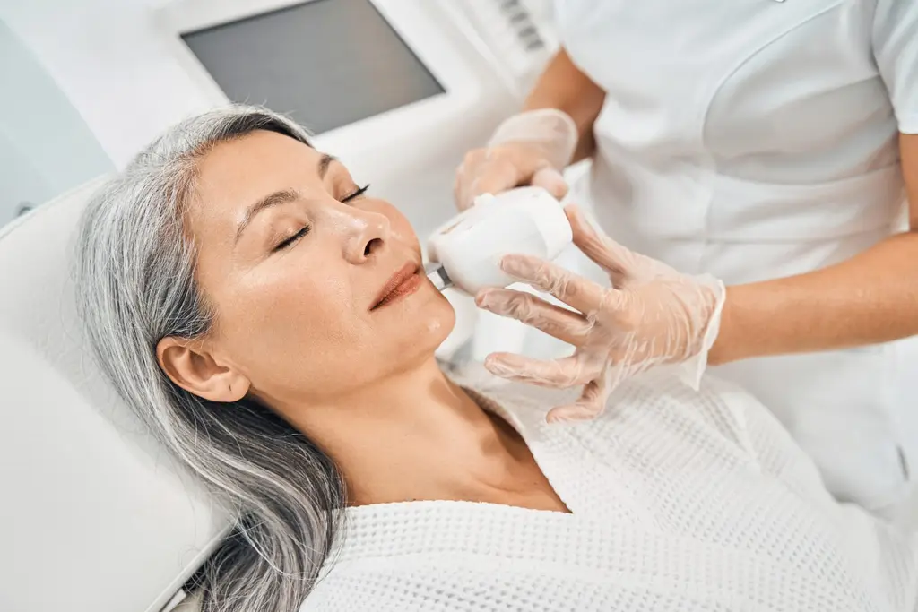 Client receiving a skin treatment in clinic, Profhilo at Dulwich Natural Beauty London