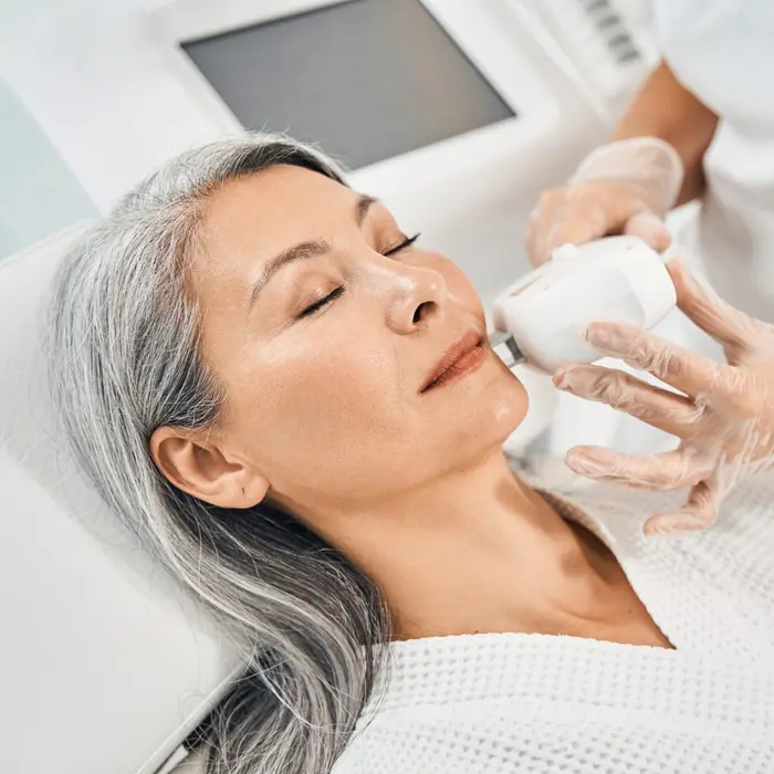 Client receiving a skin revitalisation treatment, eDS at Dulwich Natural Beauty London